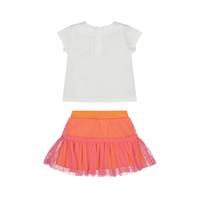 Completo corto due pezzi in jersey stretch bambina