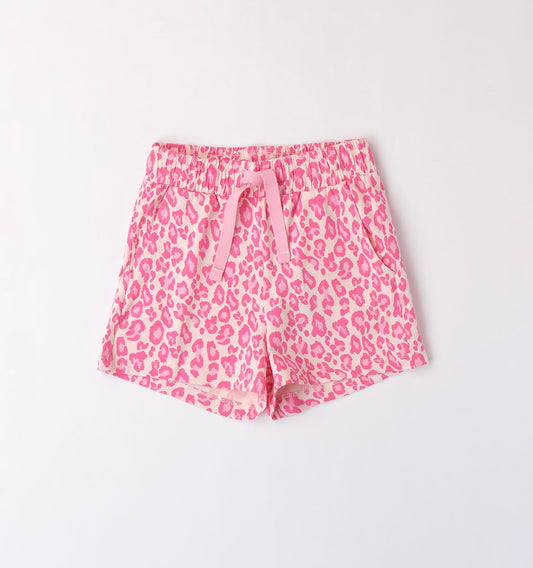 Shorts per ragazza animalier