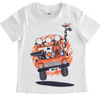 T-shirt bambino 100% cotone con grafica da 6 mesi a 8 anni iDO