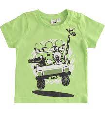 T-shirt bambino 100% cotone con grafica da 6 mesi a 8 anni iDO