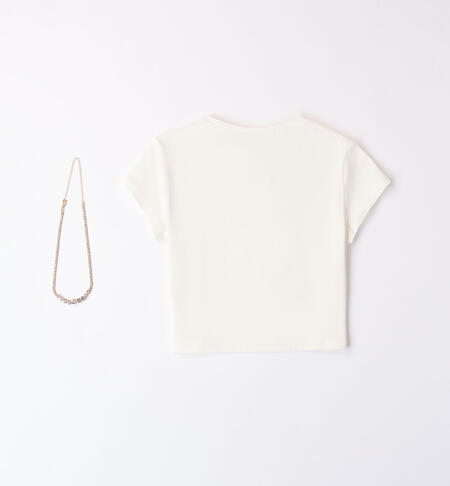 T-shirt con collana per ragazza