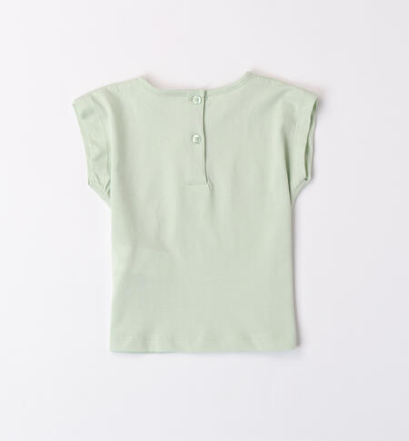 T-shirt verde per bambina